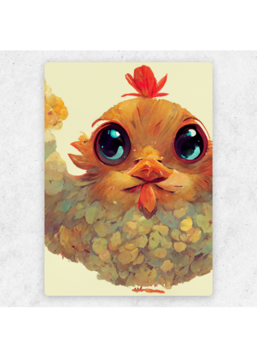 Cutie Strong Chicken Illustration
