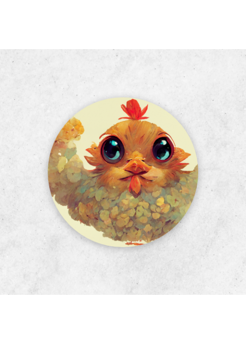 Cutie Strong Chicken Illustration