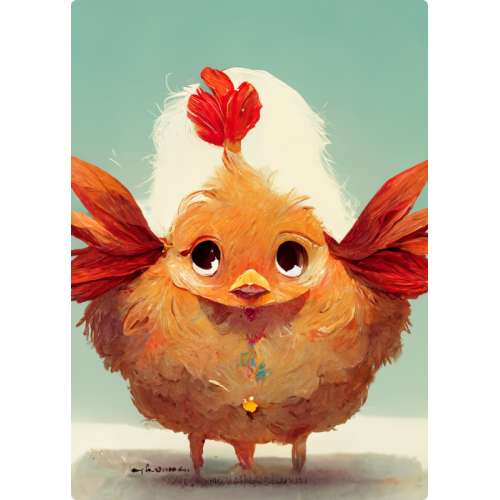 Cutie Chicken Illustration