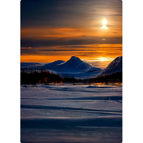 Midnight Sun In Polar Night